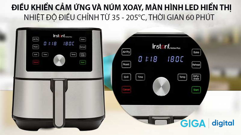 Nồi chiên không dầu Instant Vortex Plus 6 in 1 thuận tiện cho mọi người dùng