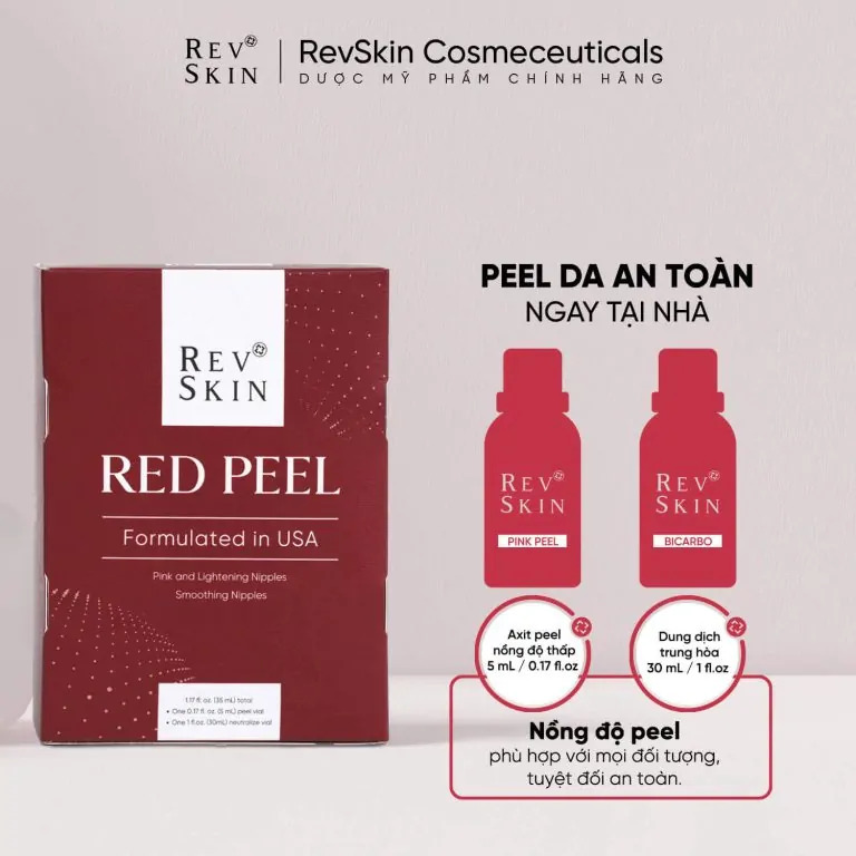 Bộ sản phẩm peel da trị nám RevSkin Red Peel 